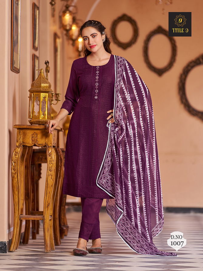 Inaya By Title 9 Silk Readymade Suits Catalog
